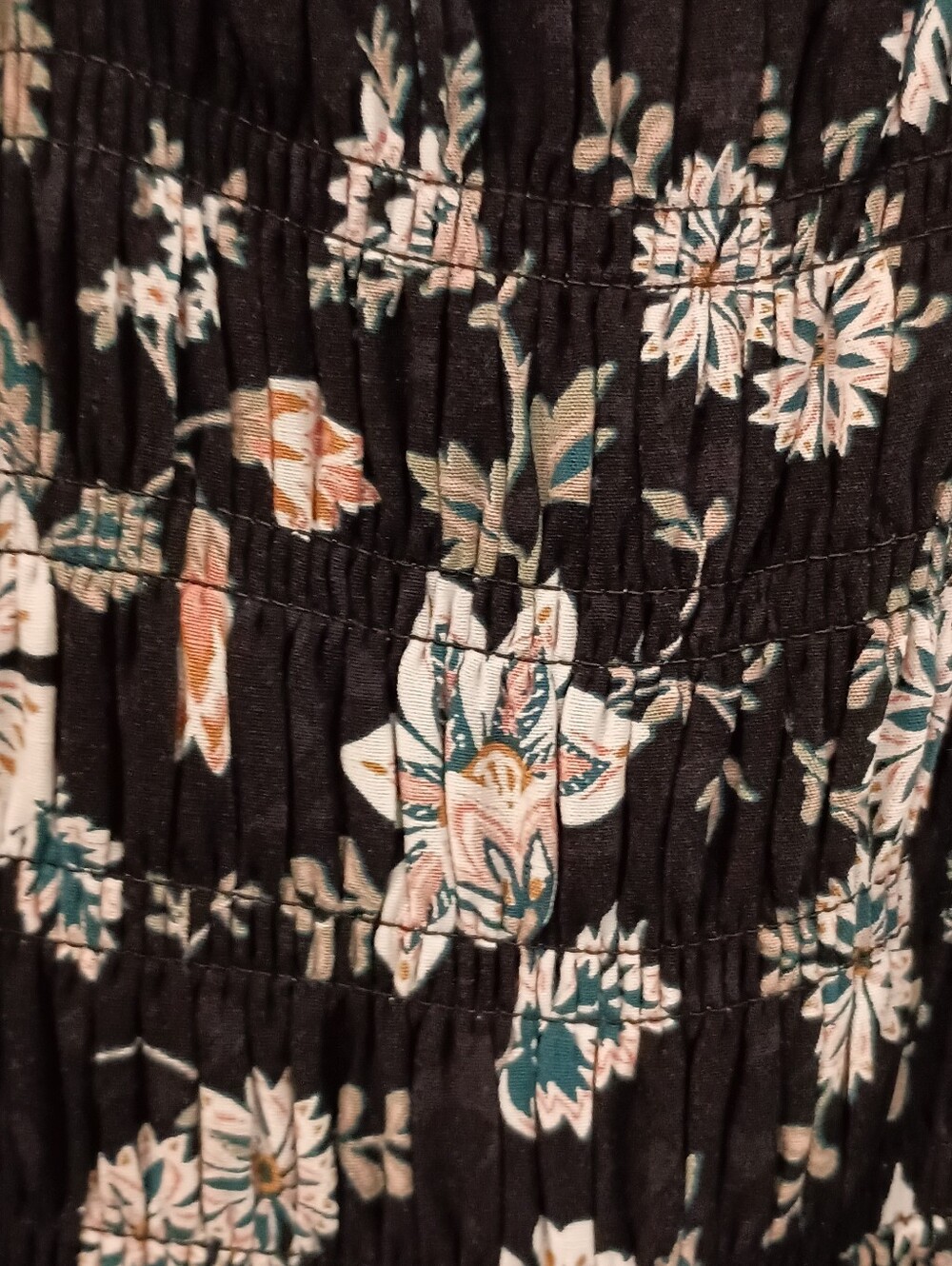 Maurices Black Floral Maxi Jumpsuit with Pink and Cream Blooms - Picture 12 of 12